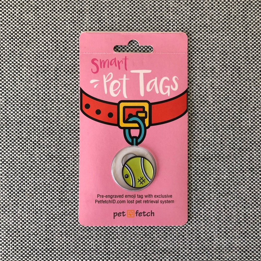 PetFetch Smart ID Pet Tag - Tennis Ball Design